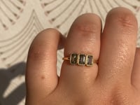 Green Sapphire Campana Ring