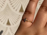 Blue Sapphire Flora Ring