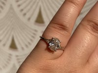 Champagne Diamond Oval Deco Ring (OOAK)