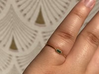 Baguette Emerald Moondrop Ring