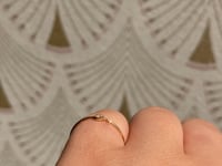 Round Diamond Moondrop Ring