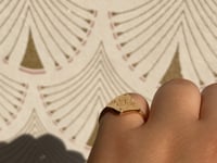 Square Diamond Guardian Signet Ring