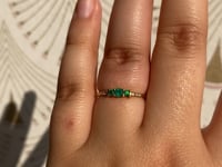 Emerald Trio Equilibrium Ring