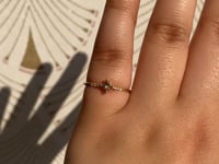 Champagne Diamond Point Equilibrium Ring