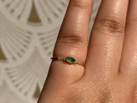 Emerald Marquise Equilibrium Ring