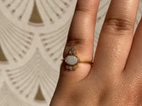 Opal Crown 6 Diamond Ring