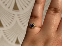 Sapphire Halo Ring