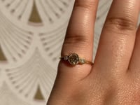 Champagne Diamond Square Ring