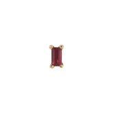 Ruby Baguette Stud (Single)