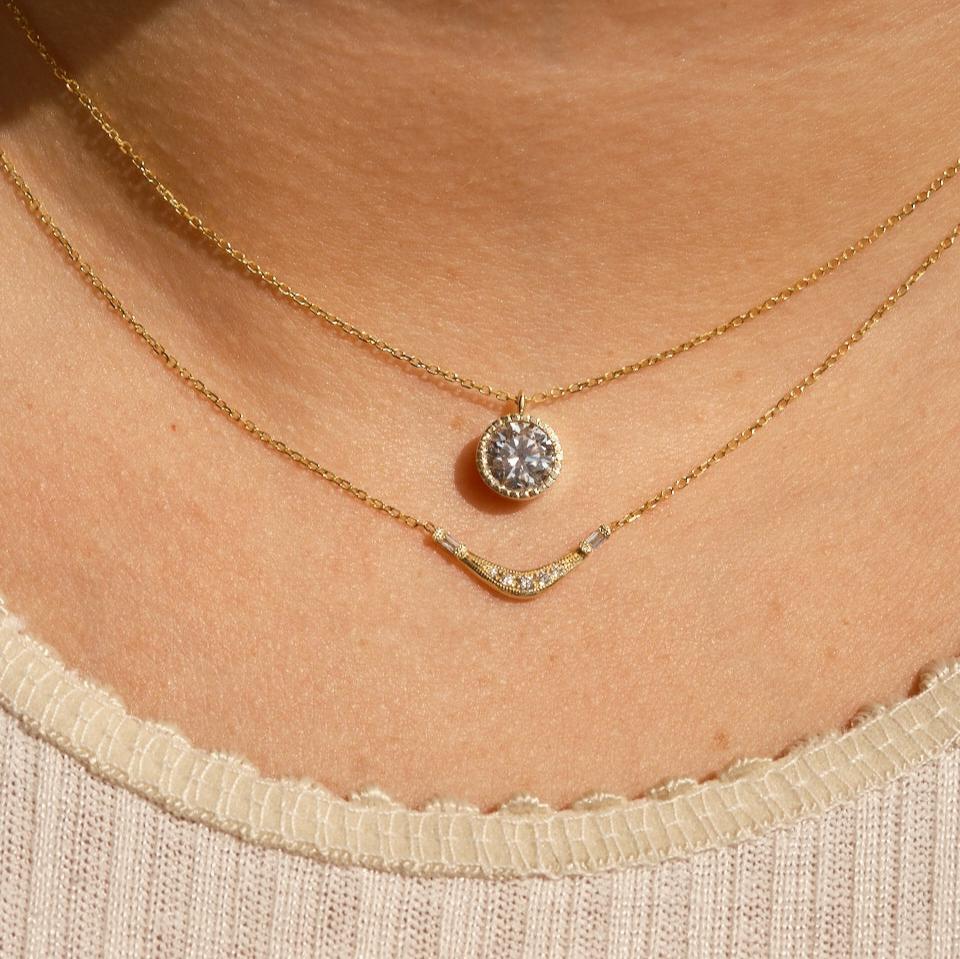 Baguette Wave Necklace