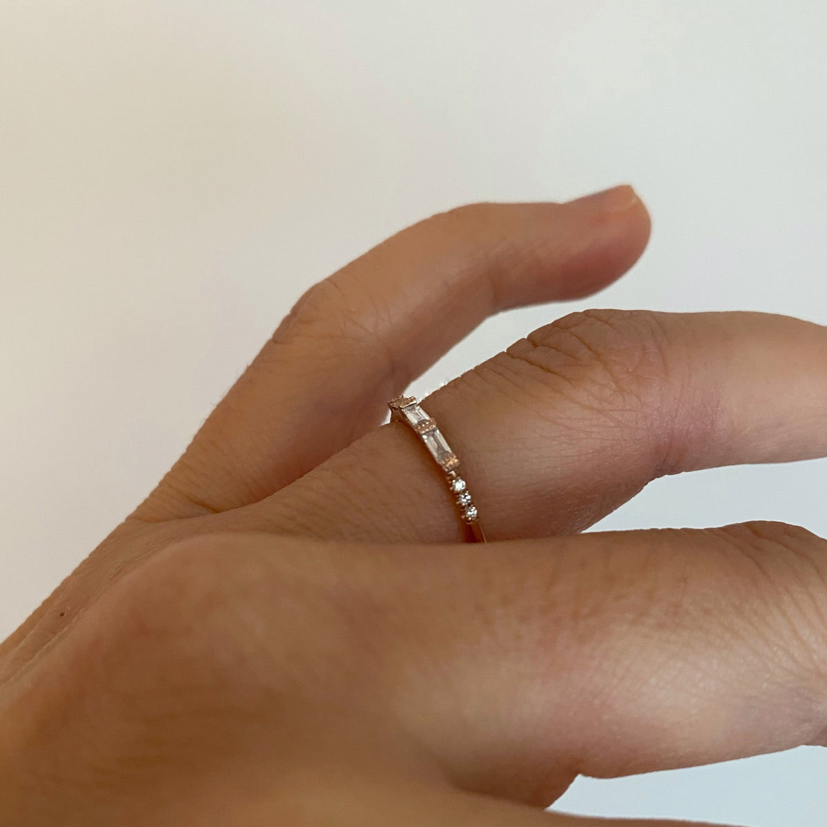 diamond Rose gold ring