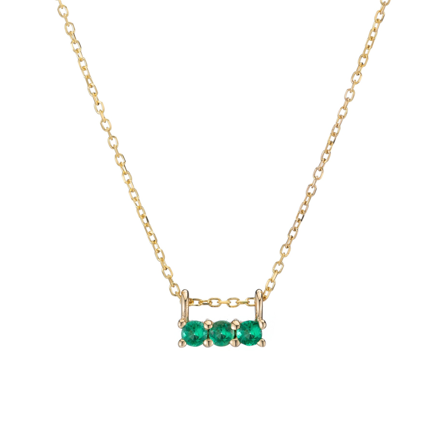 EMERALD 3S NECKLACE