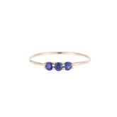 3S Blue Sapphire Ring