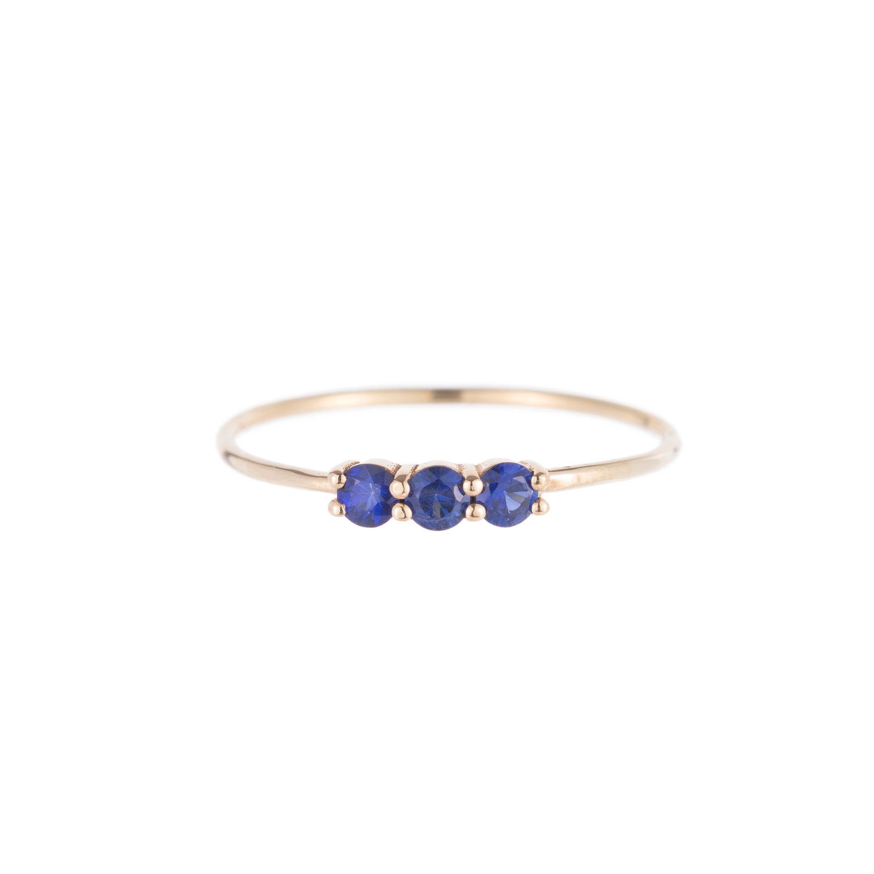 3S Blue Sapphire Ring