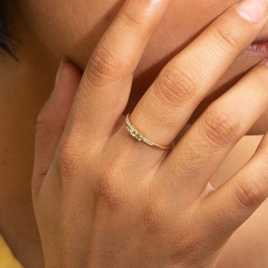 green sapphire ring