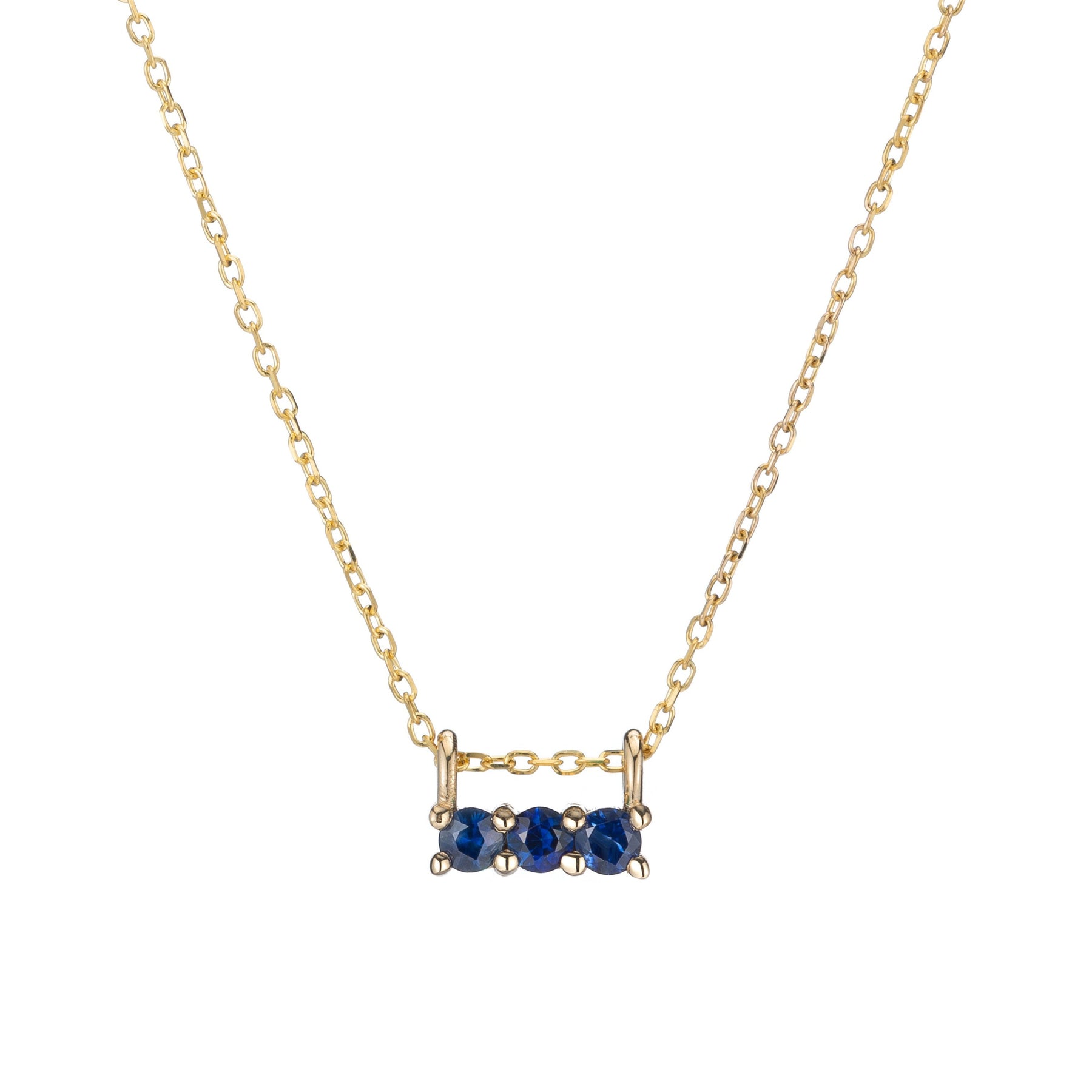 BLUE SAPPHIRE 3S NECKLACE