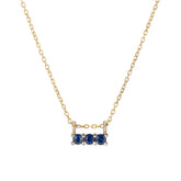 Blue Sapphire 3S Necklace (ready to ship option)*