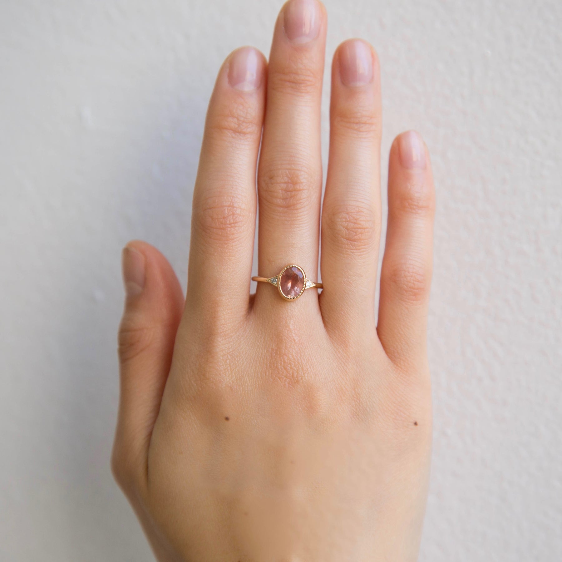 Oval Large Sunstone Deco Ring