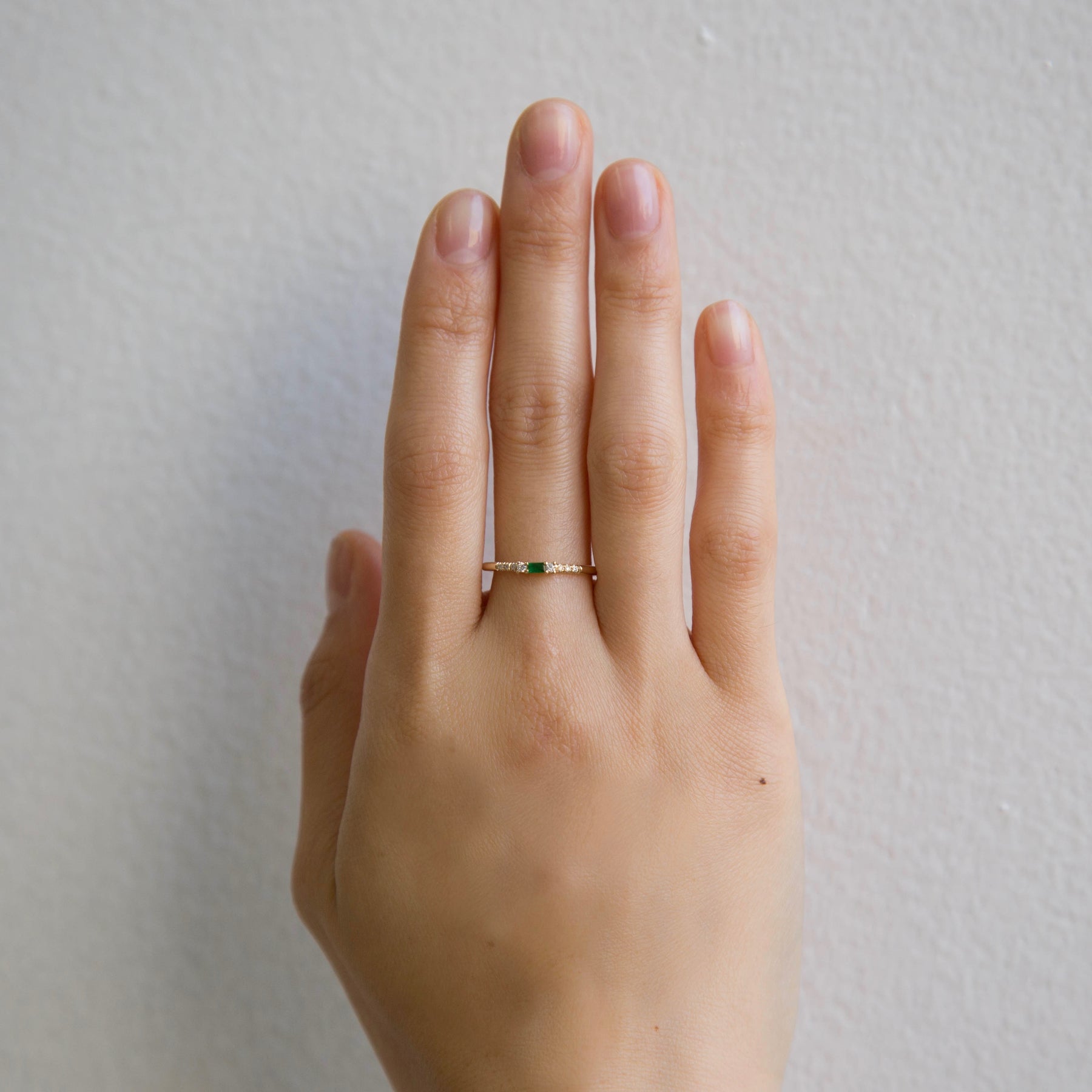 Baguette Emerald Petite Equilibrium Ring