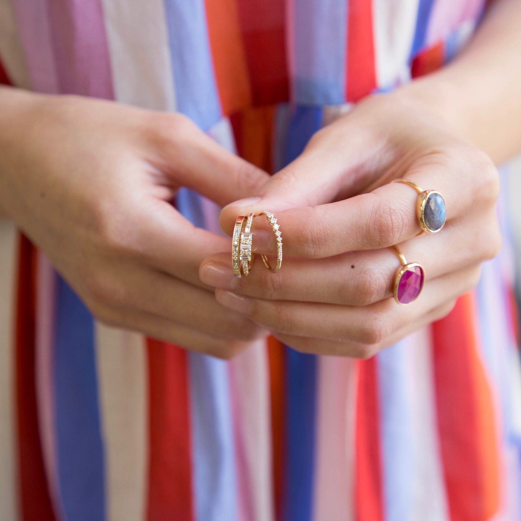 Diamond Baguette Reflection Ring