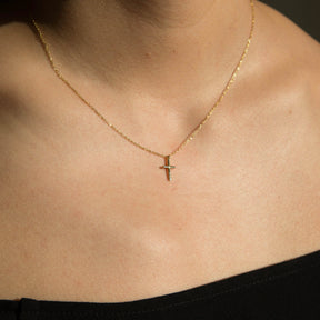 Diamond Cross Necklace (ready to ship option)*