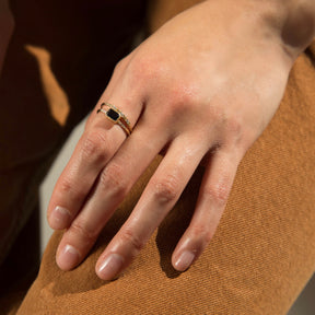 Baguette Dot Ring