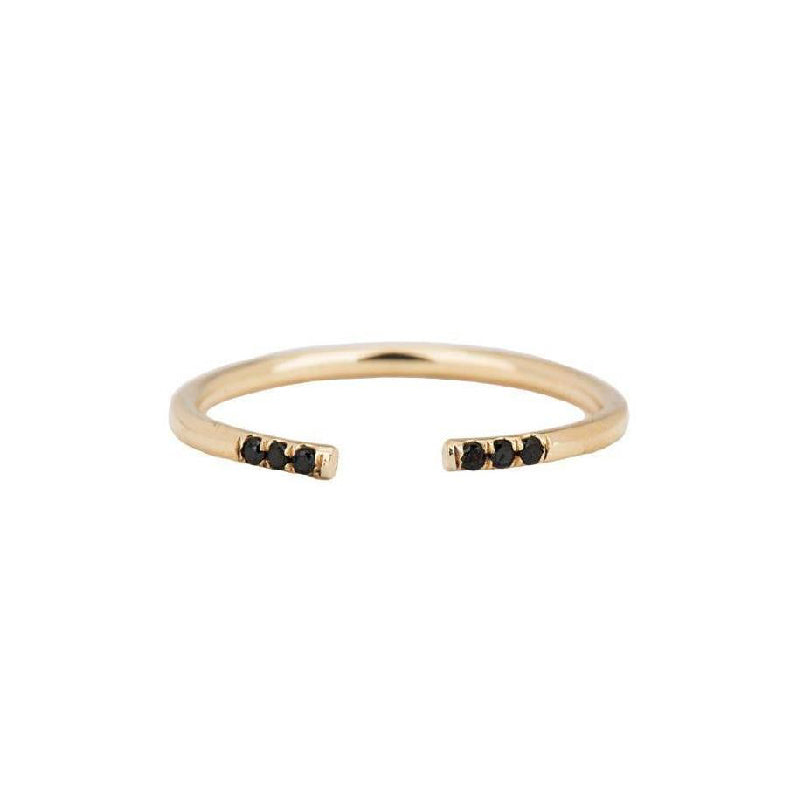 Black Equilibrium Cuff Ring