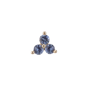 Sapphire Cluster Stud (Single) (ready to ship option)*