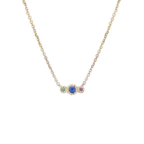 Blue Sapphire Journey Necklace