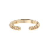 Champagne Diamond Chubby Equilibrium Cuff Ring