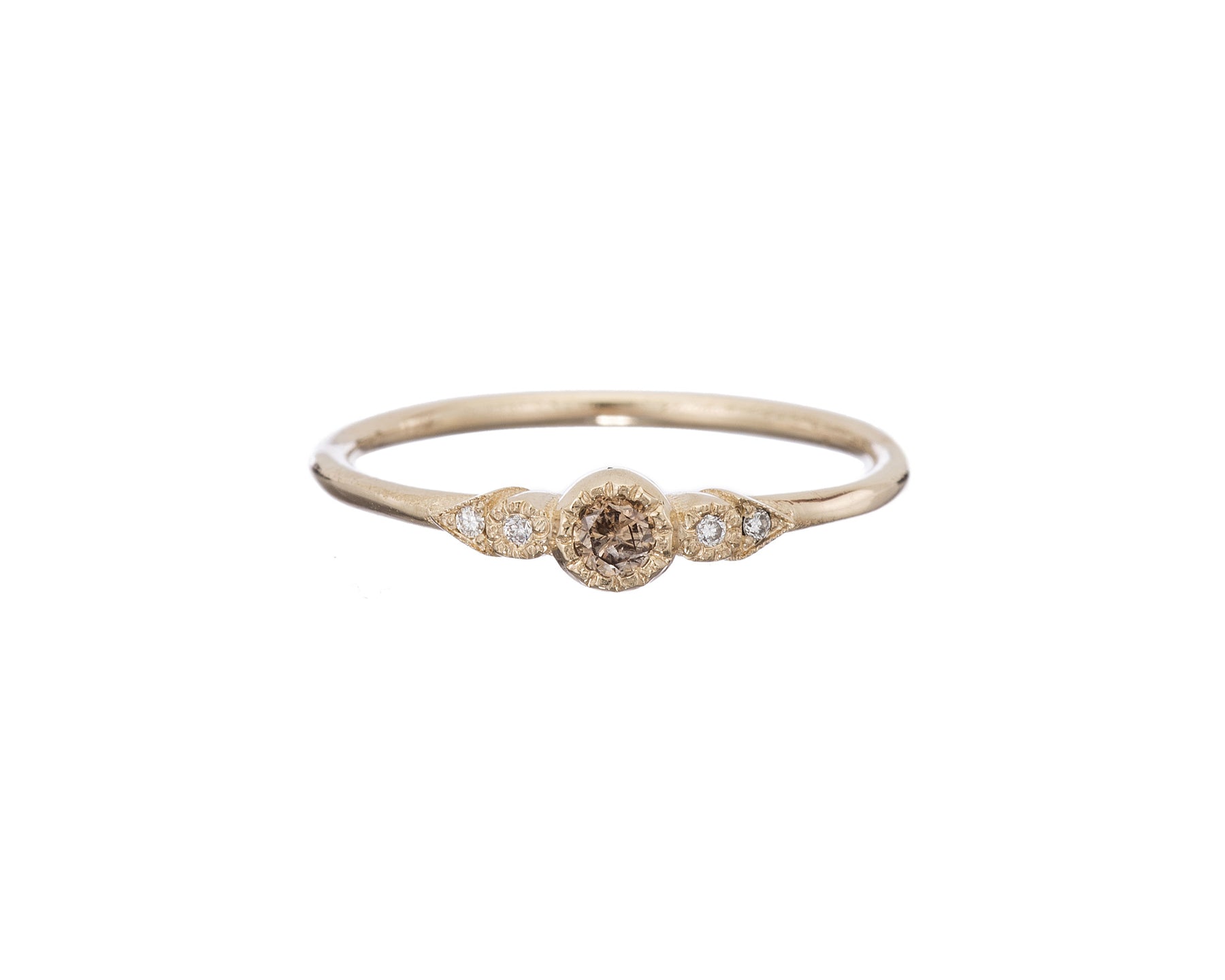 Champagne Diamond Journey Ring