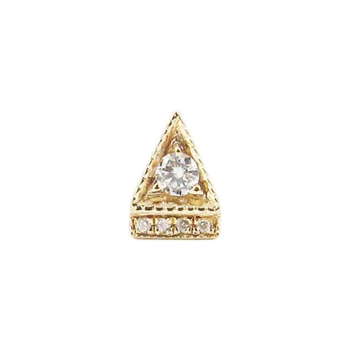 White Diamond Deco Point Triangle Stud