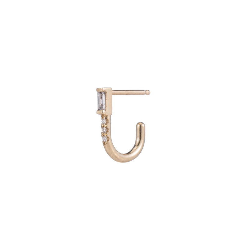 Baguette Equilibrium Hook Earring (Single)