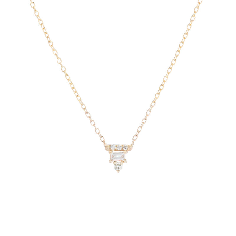 Diamond Baguette Bar Necklace