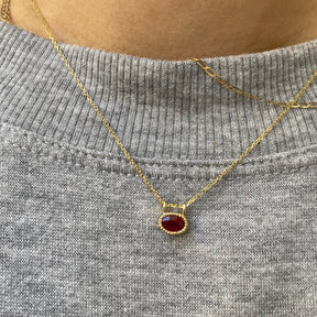 East West Ruby Necklace