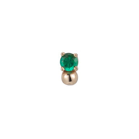 Emerald Ball Stud (Single) (ready to ship option)*