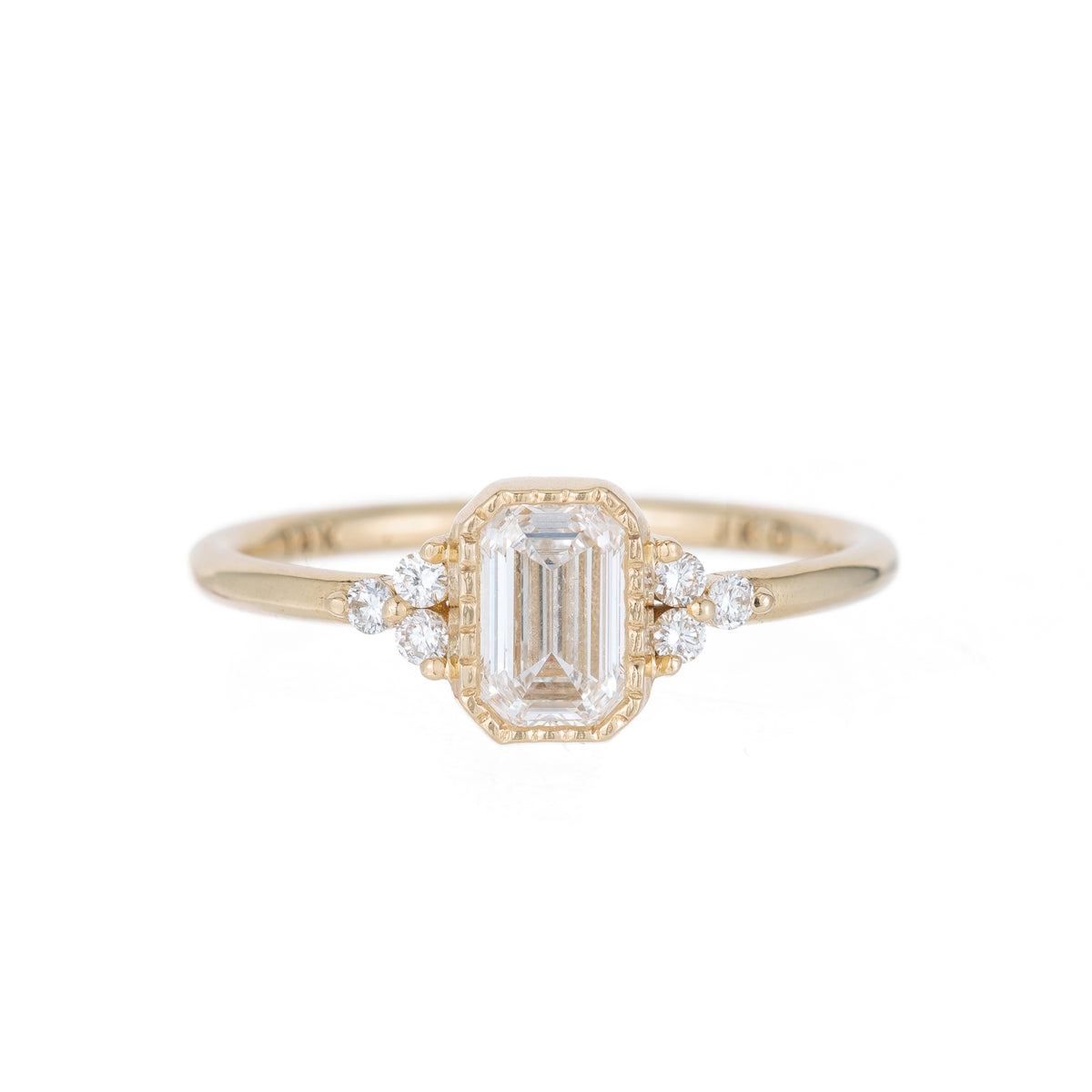 Emerald Cut Diamond Cluster Ring