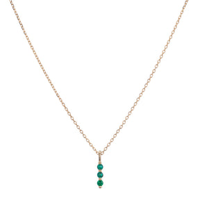 Emerald Stack Necklace (ready to ship option)*