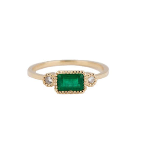 Emerald Lexie Ring (ready to ship option)*