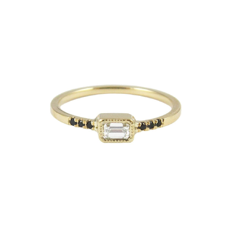 Equilibrium Emerald Cut Diamond Ring