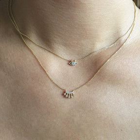 Mini Diamond Crown Necklace