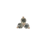 Green Sapphire Cluster Stud (Single) (ready to ship option)*