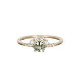 Green Sapphire Arch Ring