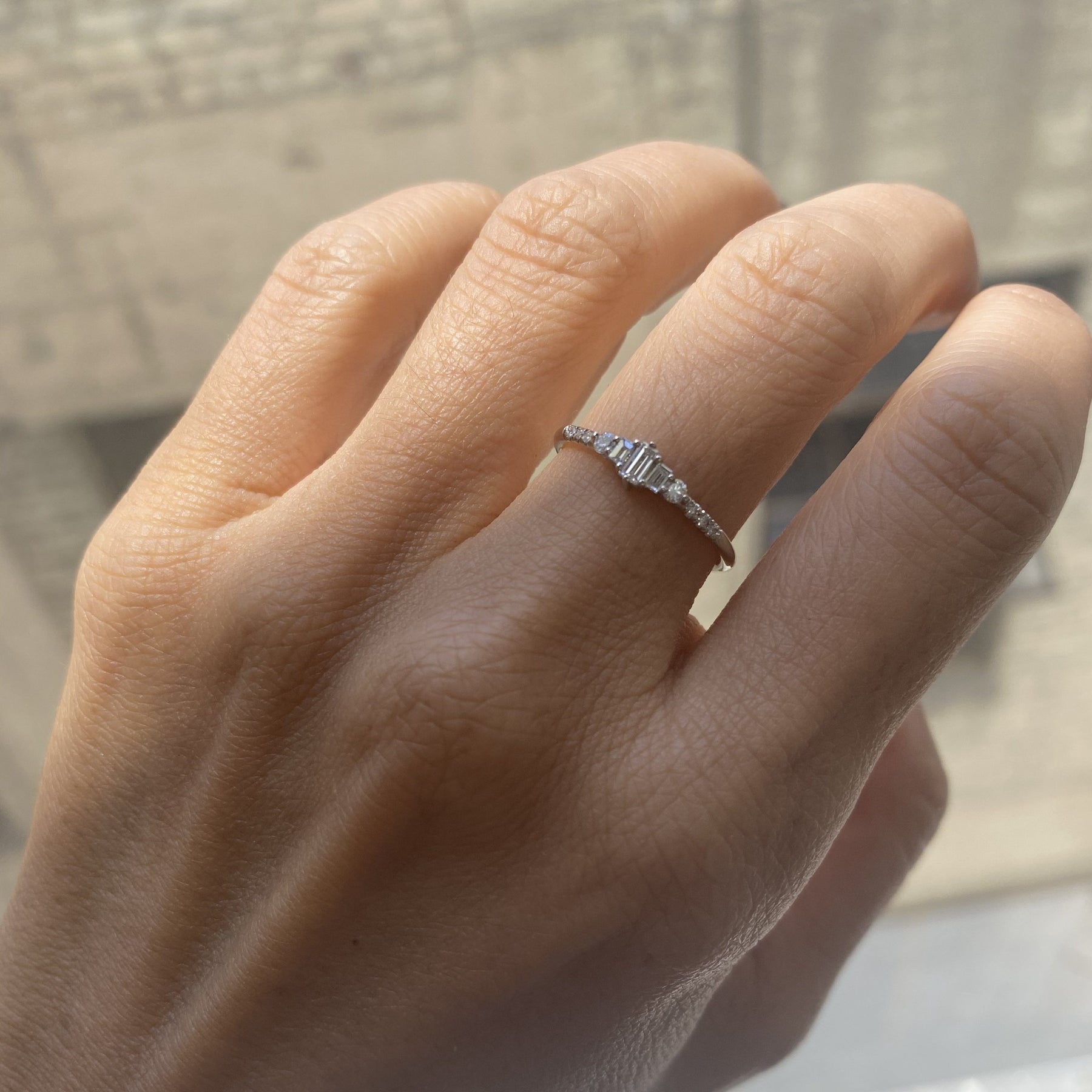 DIAMOND BAGUETTE HAZEL RING