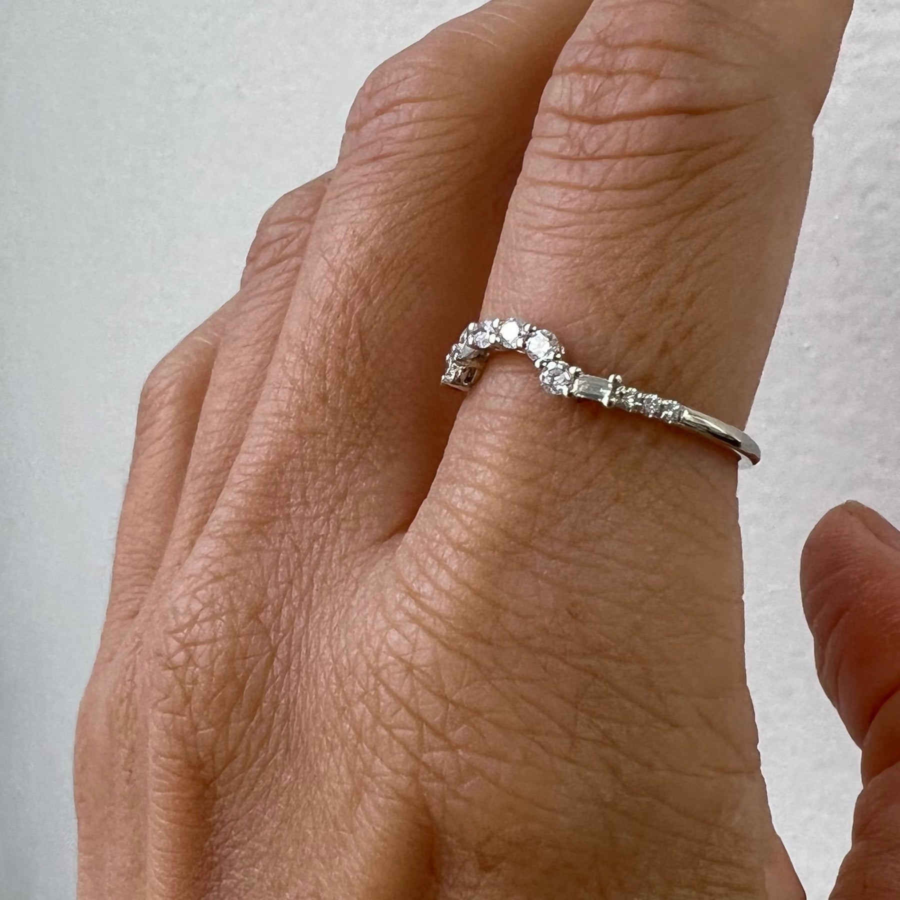 Baguette Diamond Arch Ring