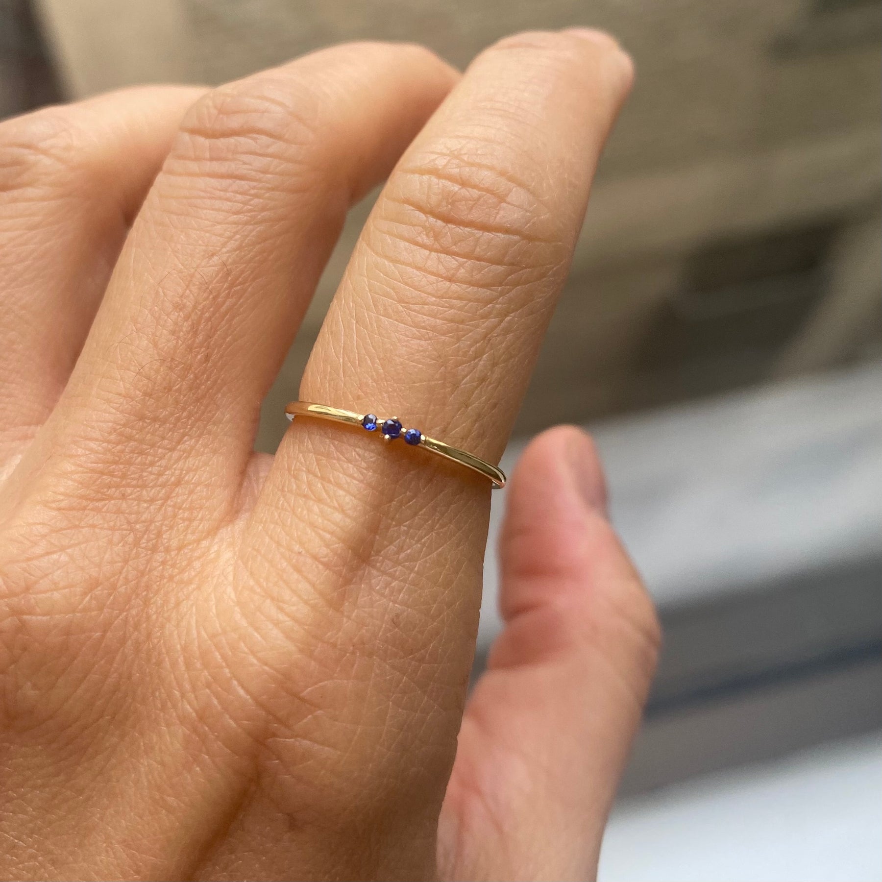 Tres Blue Sapphire Ring