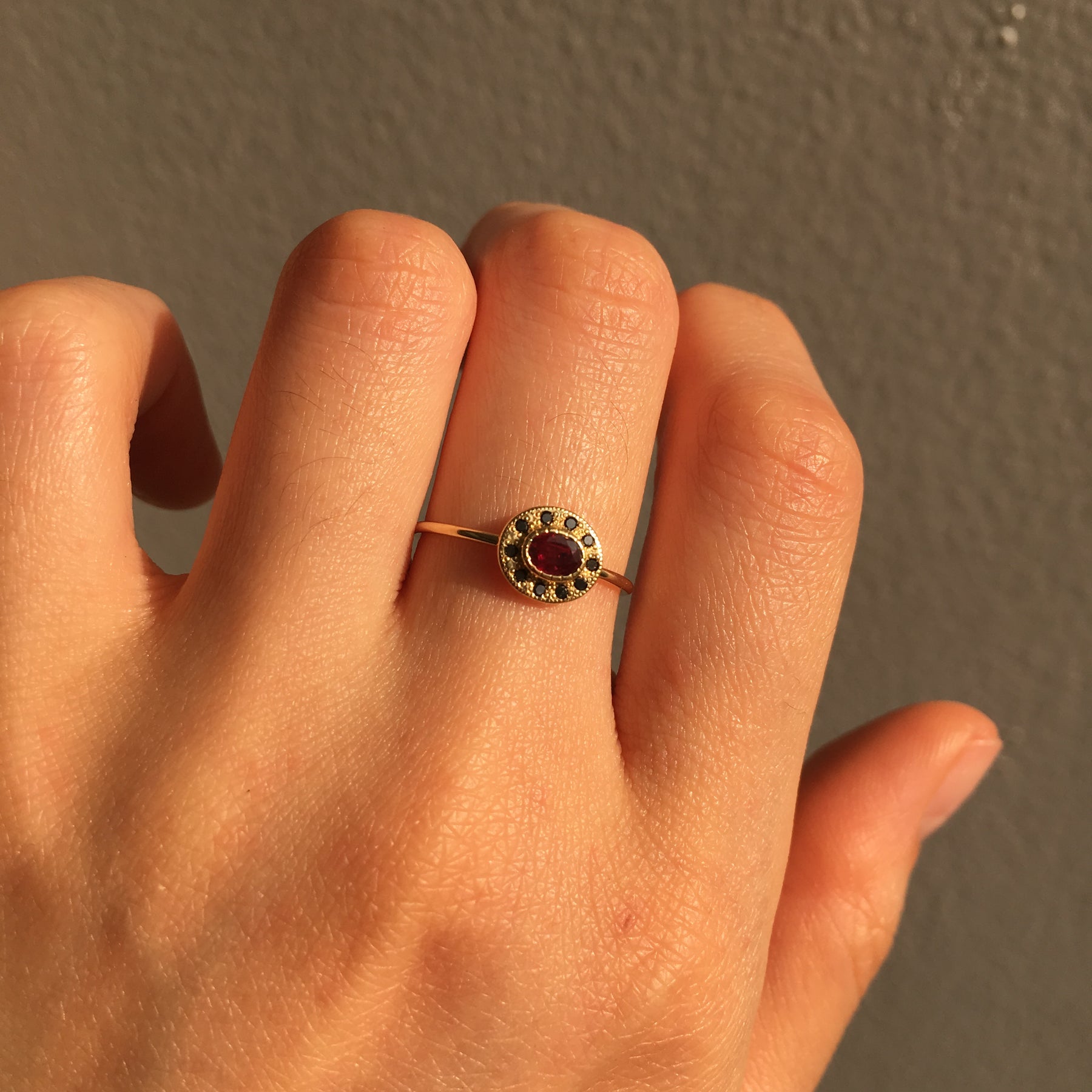 Ruby Halo Ring