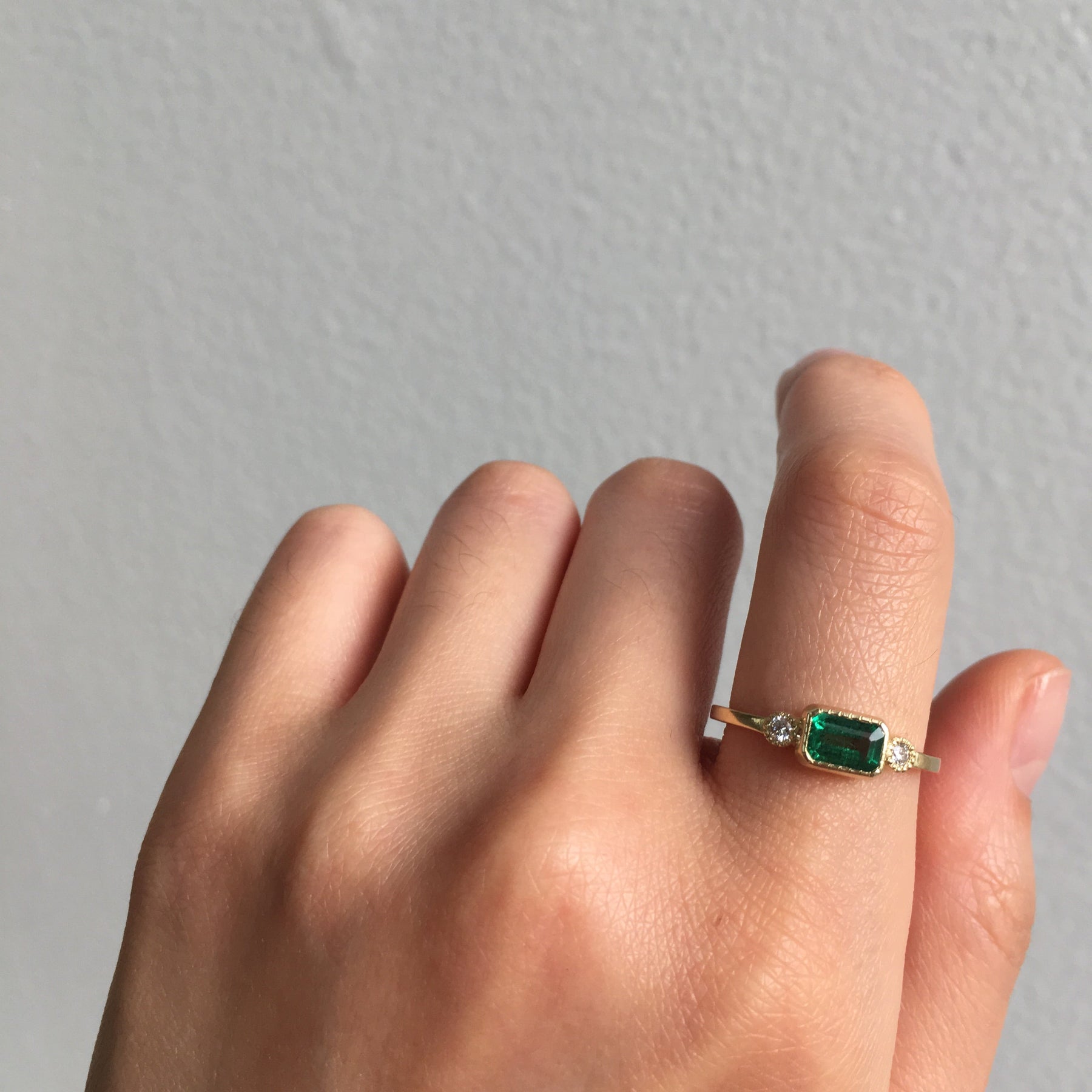 Emerald Lexie Ring (ready to ship option)*