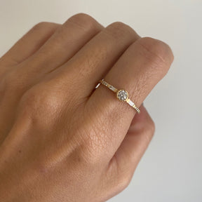 Diamond Baguette Mini Equilibrium Ring