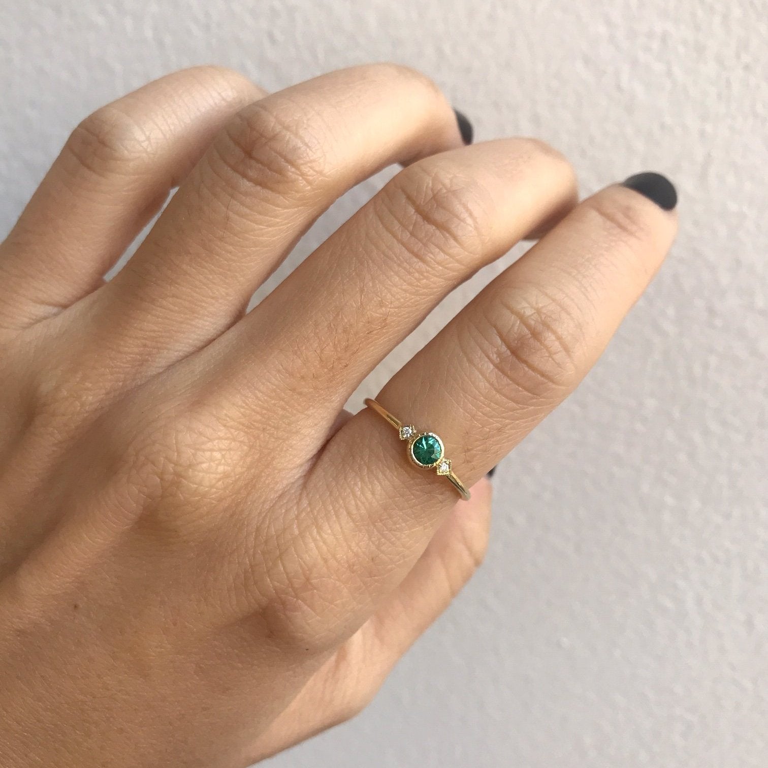 Emerald Sotto Voce Ring